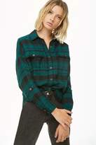 Thumbnail for your product : Forever 21 Plaid Roll-Tab Flannel Shirt