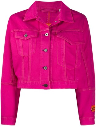 pink jean jacket womens