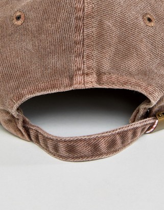 Reclaimed Vintage Washed Baseball Cap In Brown
