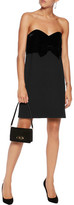 Thumbnail for your product : Maje Strapless Velvet And Crepe Mini Dress