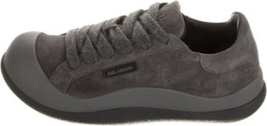 Axel Arigato Suede Low Top Sneakers Grey Round-Toes Platform Includes Box & Dust Bag