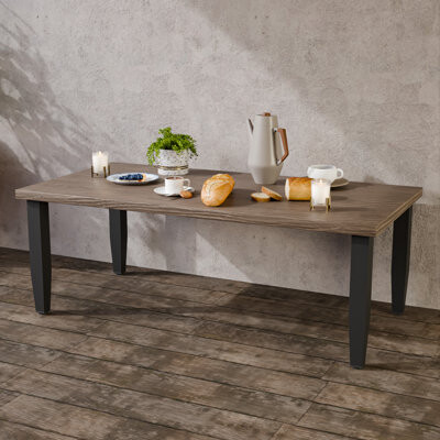 EAGLE PEAK Rectangular 23.6'' L x 47.2'' W Outdoor Coffee Table,Rectangular Steel Patio Coffee Table