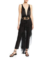 Thumbnail for your product : Figue Eliana Beaded Sheer Overlay Dress