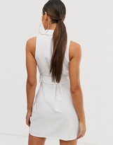 Thumbnail for your product : ASOS DESIGN sleeveless tux mini dress