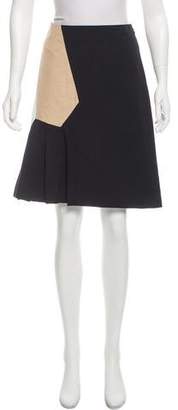 Marni Colorblock Linen-Blend Skirt