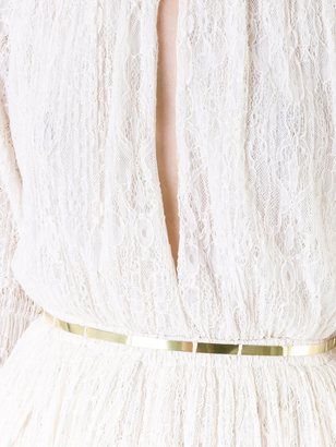 Jay Ahr gold-tone detail longsleeved dress