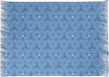 East Urban Home Hand Drawn Triangles Blue Area Rug