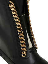 Thumbnail for your product : Casadei 80mm Chained Leather Wedge Sneakers