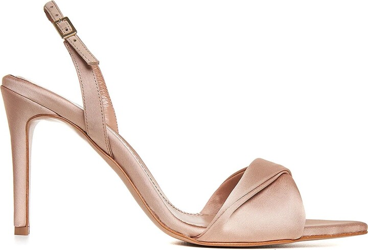 Ginissima Neutrals Chloe Gold-Nude Satin Sandals