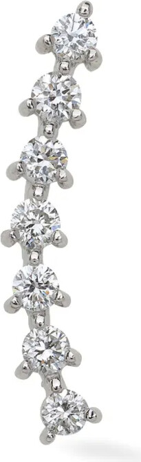 Lark & Berry 14kt white gold Modernist Linear diamond earring