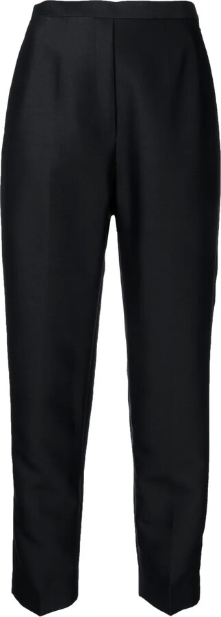 Gia Studios Satin-Finish Two-Pocket Slim-Cut Trousers