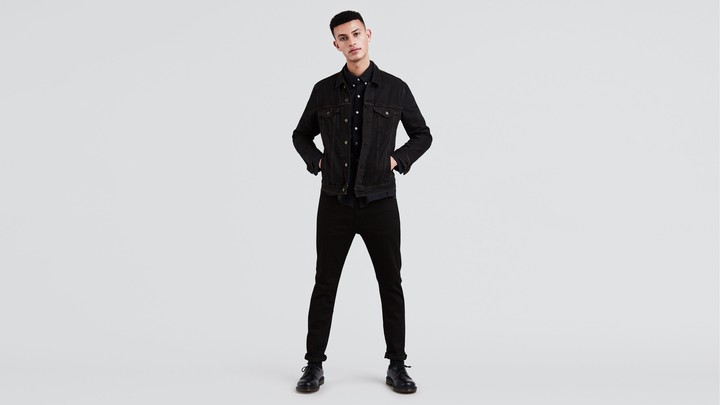 men's levi's black slim jeans