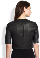 Thumbnail for your product : A.L.C. Corey Leather Cropped Top