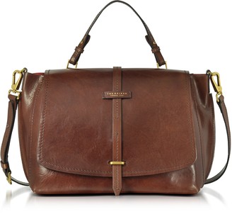 The Bridge Brown Leather Dual Function Oversized Satchel Bag