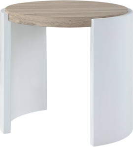Mackala Oval End Table with Wooden Tabletop