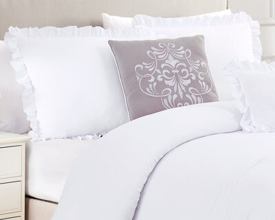 RT Designer's Collection Portland Ruffle Comforter Set & Decorative Pillow