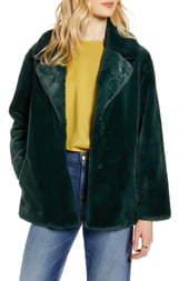 Halogen Faux Fur Coat