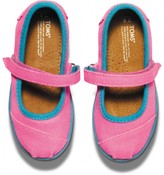 Thumbnail for your product : Toms Neon Pink Canvas Tiny Mary Janes