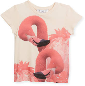 Givenchy Short-Sleeve Flamingos T-Shirt, Size 12