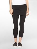 Thumbnail for your product : Calvin Klein Womens Performance Cotton Stretch Cropped Skirt Leggings