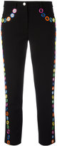 Moschino mirror embroidered cropped trousers