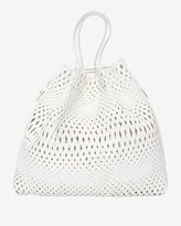 Thumbnail for your product : Nina Ricci Pamina Woven Leather Tote: White