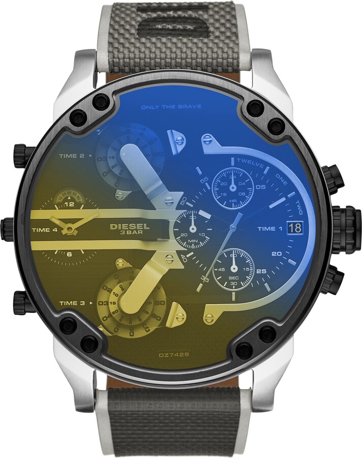 Diesel Men's Cliffhanger Chronograph Black Stainless Steel Watch 40mm -  ShopStyle
