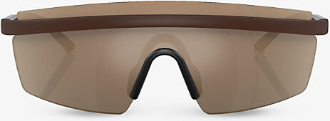 Oliver Peoples Womens Brown Ov5556S Rectangle-Frame Bio Sunglasses