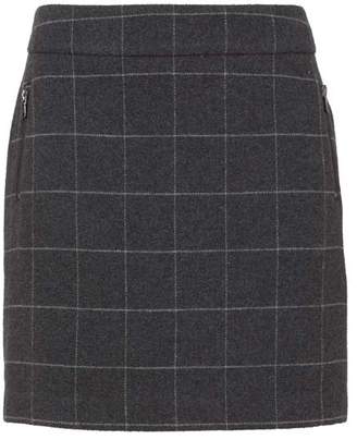 Mint Velvet Grey Check Mini Skirt