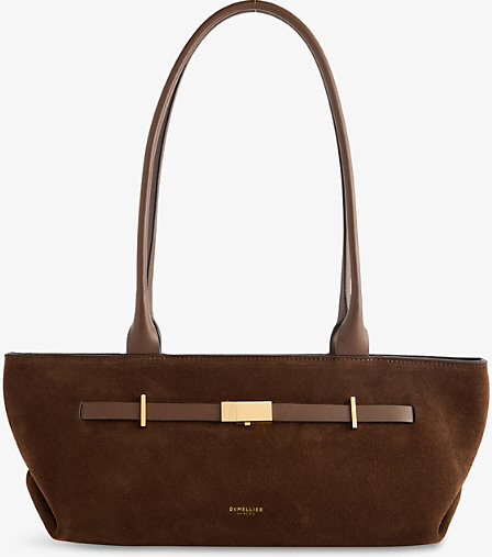DeMellier Womens Mocha/Mocha The New York Leather Tote Bag