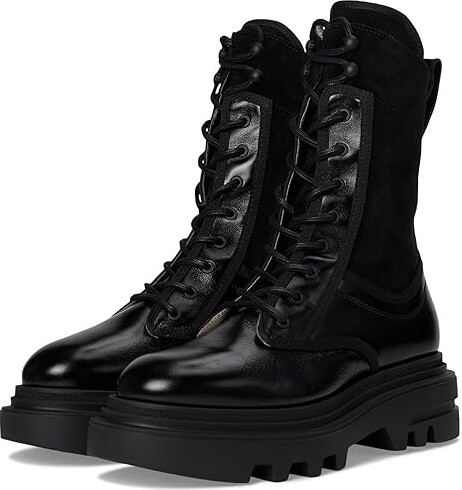 AllSaints Alexia Boot Women's Boots Black Shine : 7 M, Leather