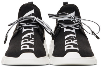 Prada Black Knit Logo Sneakers