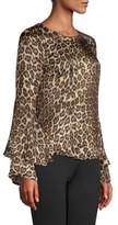 Thumbnail for your product : Generation Love Lindsay Silk Leopard Blouse