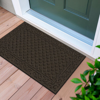 Apache Mills Textures Iron Lattice Non Slip Weather and Stain Resistant Entrance Doormat