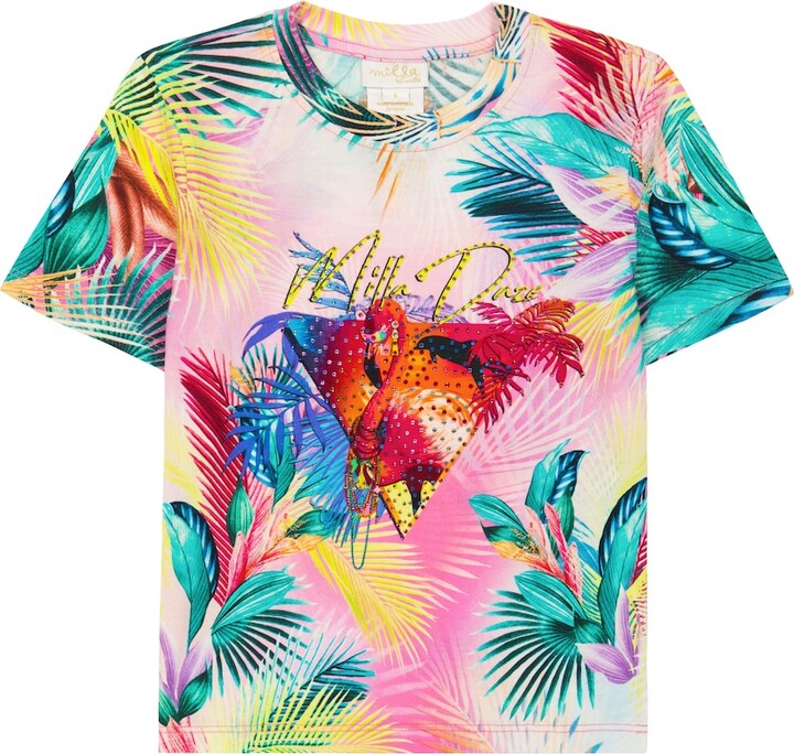 Camilla Kids Embellished printed T-shirt