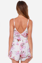 Thumbnail for your product : Reverse Samantha Ivory Floral Print Romper