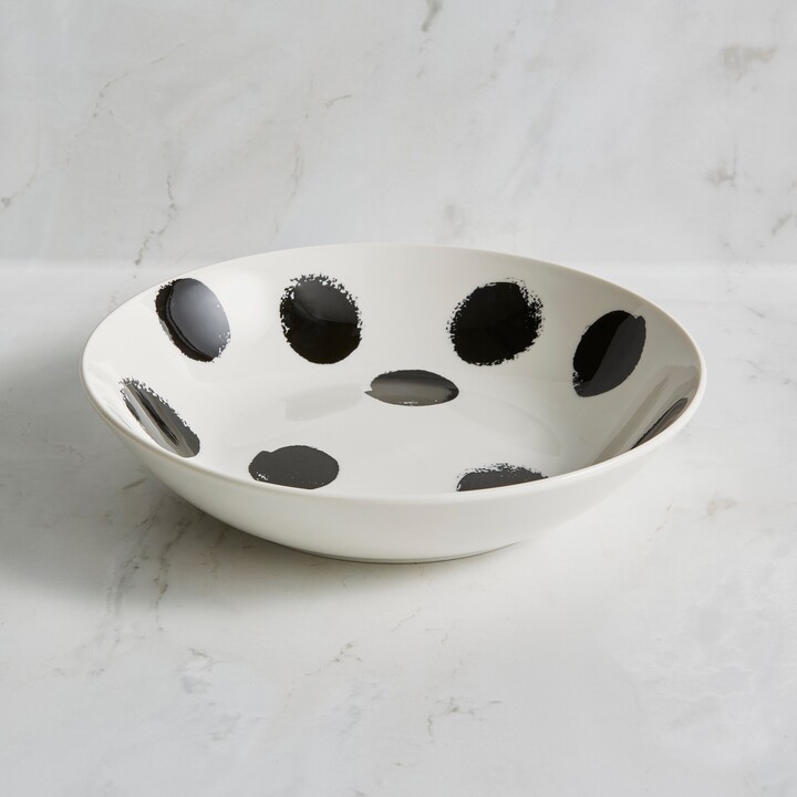Dunelm Set of Spot Pasta Bowls White/Black ShopStyle Dinnerware