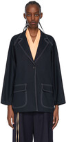 Thumbnail for your product : Rosetta Getty Navy Cotton Blazer