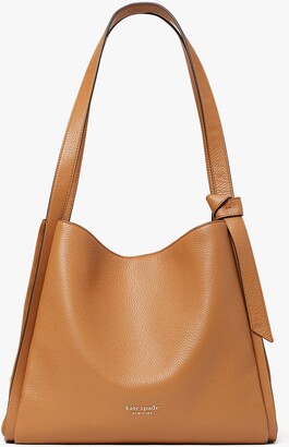 Kate Spade Knott Pebbled Leather & Suede Large Shoulder Bag