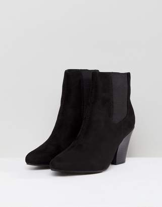 New Look Wide Fit Pointed Western Heeled Ankle Boot