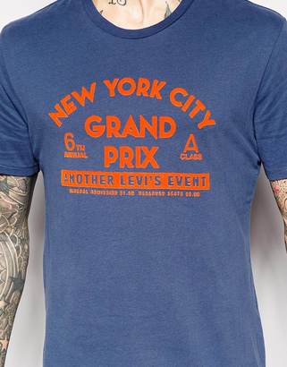 Levi's T-Shirt Print NY Grand Prix Ocean Blue