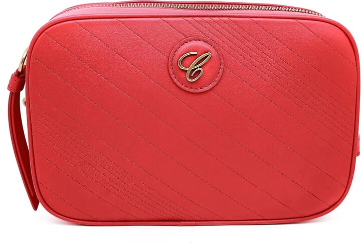 Chopard Happy Sport Red Leather Camera Crossbody Bag 95000-1108