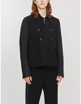 Rick Owens Double-breasted regular-fit wool and silk blazer