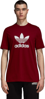 adidas Trefoil T-Shirt - Collegiate Burgundy - ShopStyle Activewear Tops