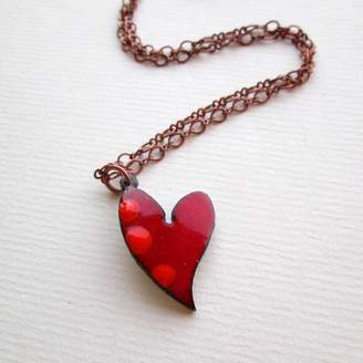 SABA Jewellery Enamel Heart Pendant Small