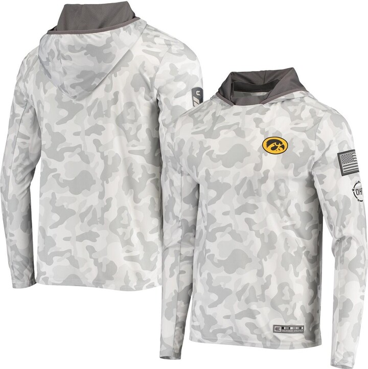 Colosseum Men's Arctic Camo Iowa Hawkeyes Oht Military-Inspired Appreciation Long Sleeve Hoodie Top