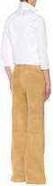 Thumbnail for your product : The Row Flared suede trousers