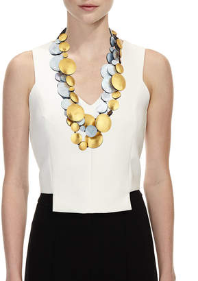 Viktoria Hayman Triple-Strand Mother of Pearl Doublets Necklace