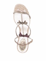 Thumbnail for your product : Rene Caovilla Embellished Bow-Detail Low-Heeled Sandals