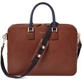 Thumbnail for your product : Aspinal of London Small Mount Street Bag In Smooth Redwood With Smooth Navy Handles